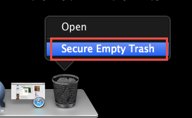 how to secure empty trash mac