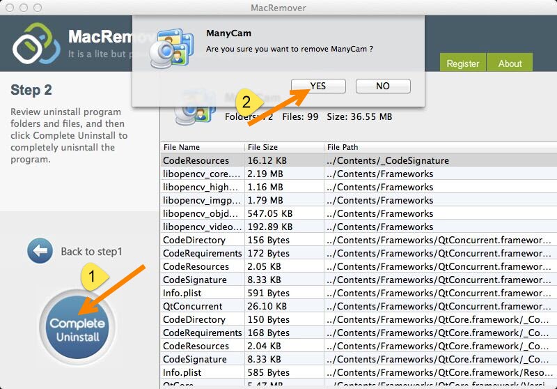 how to uninstall manycam on mac