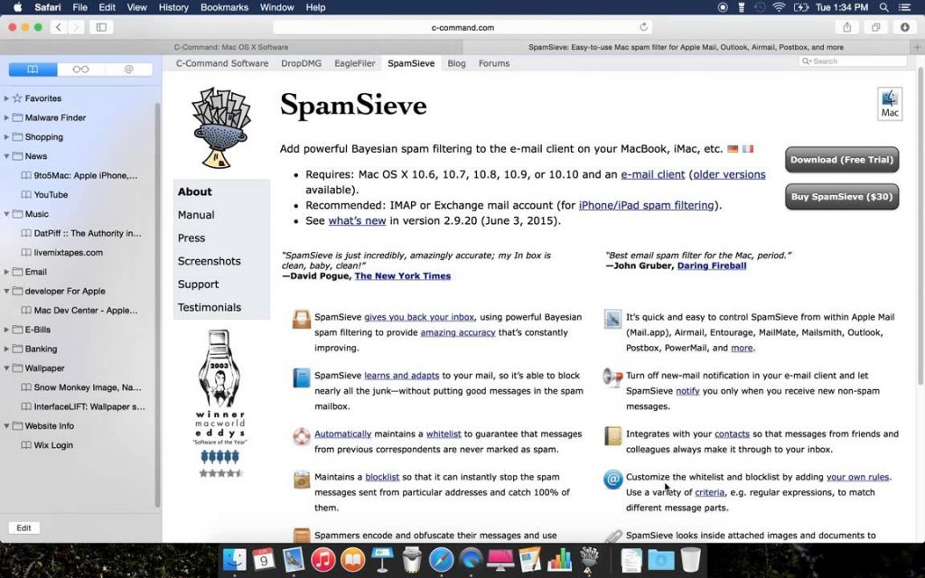 spamsieve 2.9.32 reviews